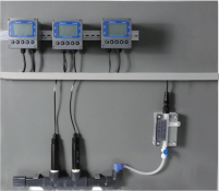 泳池五參數在線檢測儀 檢測參數： pH, ORP 余氯,  溫度