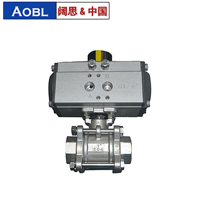 氣動絲扣球閥，不銹鋼絲扣球閥，AOBL三片式絲扣球閥-上海闊思電子有限公司官網(wǎng)